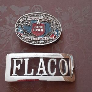 COLLECTORS LONE STAR & FALCO BELT BUCKLES
